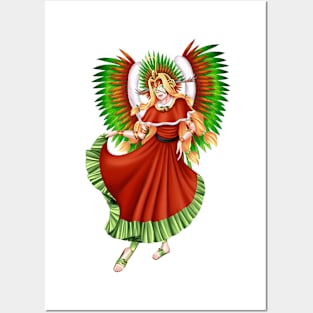 Christmas Quetzalcoatl Dress Tecnica Mask Posters and Art